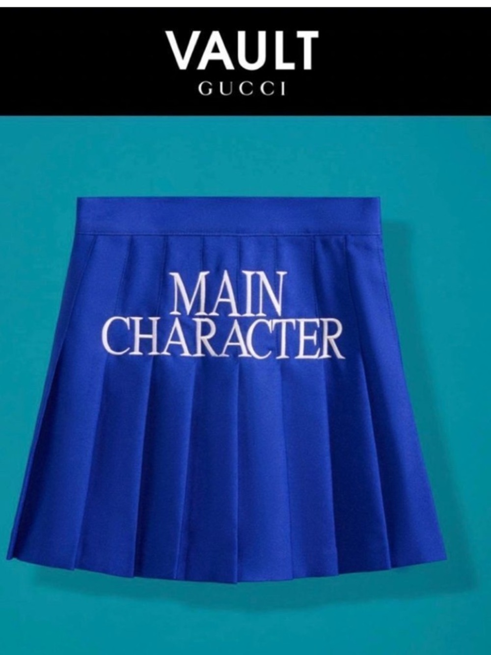 Praying Blue 'Main Character' Pleated Mini Skirt